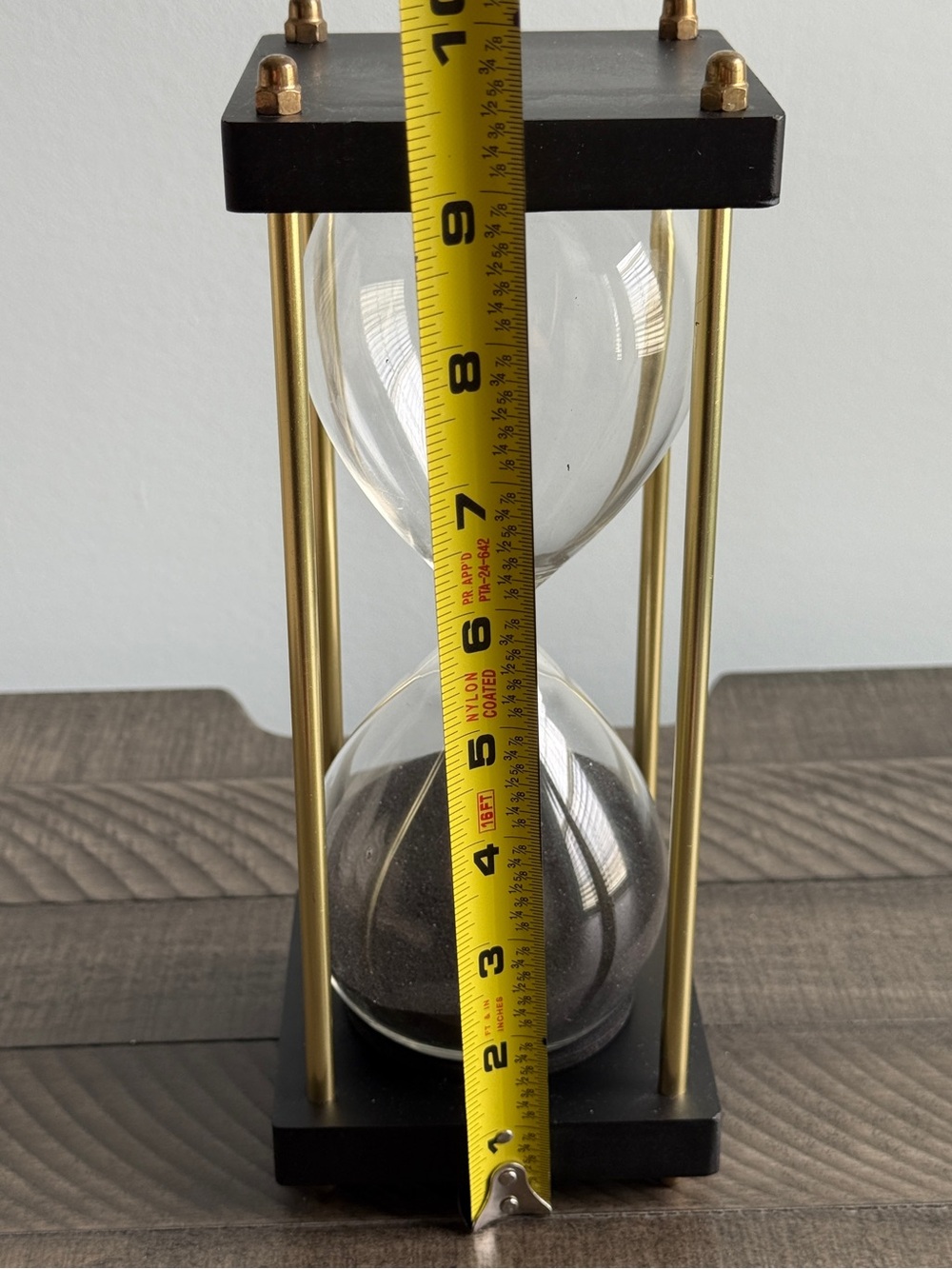 Black & Gold Hourglass Sand Timer - Home Decor Modern - Picture 6 of 7